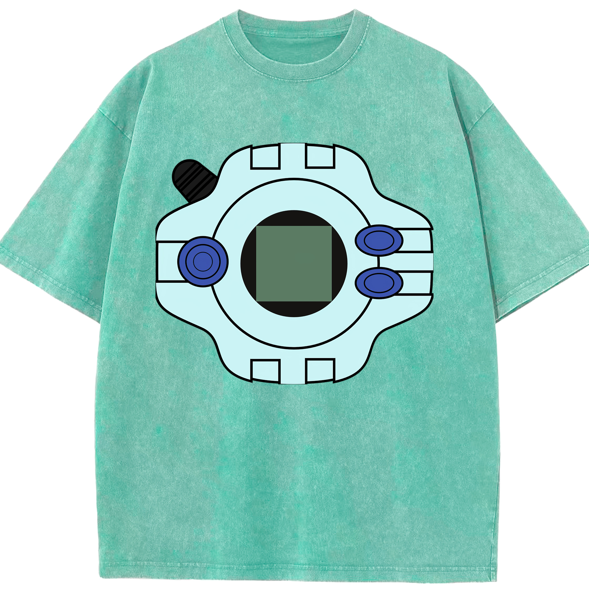 （画像用） Digimon デジタルモンスター/デジモン 綿100% ヴィンテージ風 半袖Tシャツ（フロントプリント）
